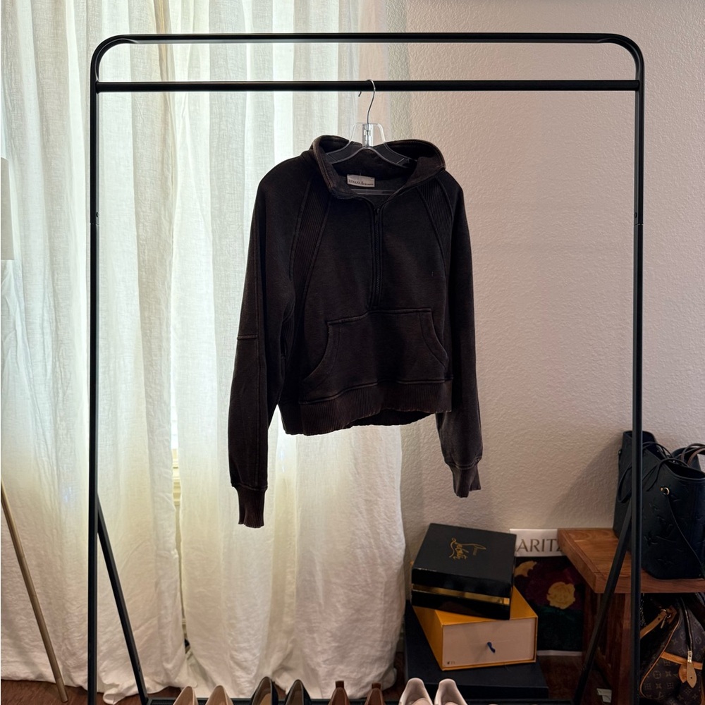 Zenana Outfitters Dark Grey Zip-Up Hoodie